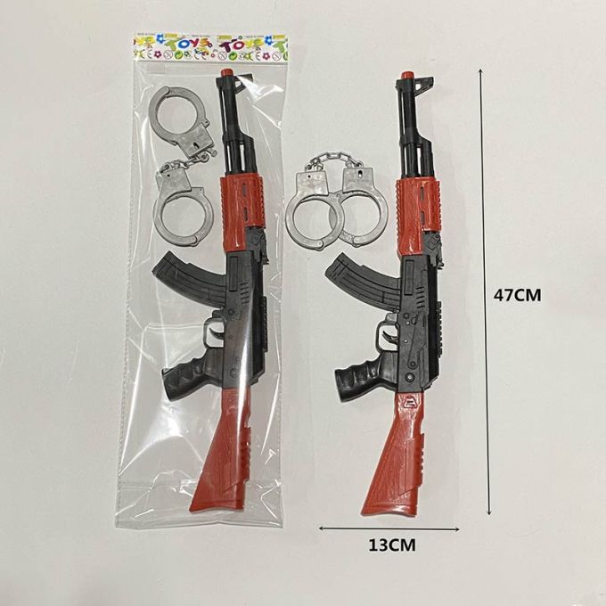 Автомат-трещітка арт. 233-9 (240шт/2)   наручники в наборі пакет 47*13см