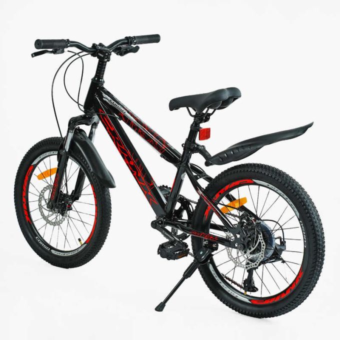 Дитячий спортивний велосипед 20’’ Corso «CRANK» CR-20422 (1) сталева рама, обладнання LTWOO-A2, 7 швидкостей, зібран на 75