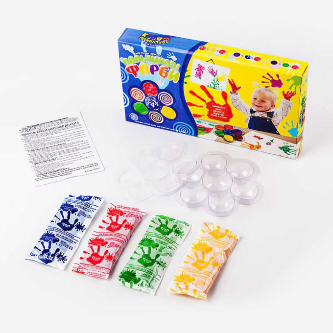 Пальчикові фарби "Моя перша творчість" PK-02-02 4 кольори укр. (12) "Danko Toys"
