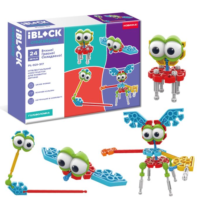 Конструктор IBLOCK PL-921-317  24дет., інструкція у комплекті, короб.20*6,5*15см