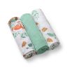 Пелюшки муслинові бавовняні (70х70 см)  3 шт. (Салатовий) /"Babyono"