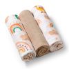 Пелюшки муслинові бавовняні (70х70 см)  3 шт. (Кремовий) /"Babyono"