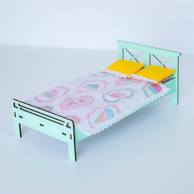 Лялькове ліжко для Барбі New NestWood м'ятне (kmb009mnew)