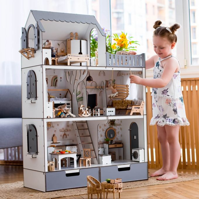 Ляльковий будиночок для Барбі NestWood "Люкс Еко" (kdb005eco)