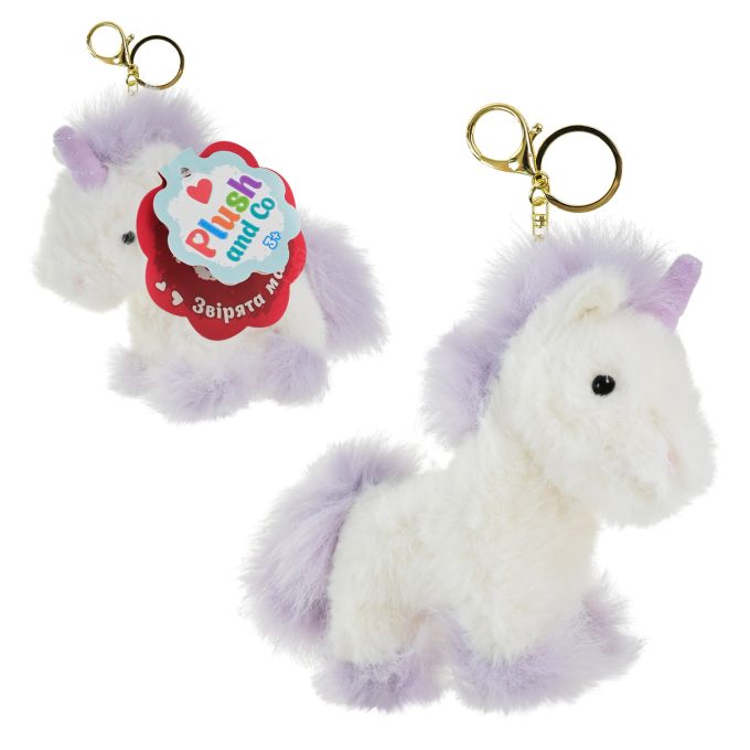 М'яка іграшка Plush and Co арт. PLC25023 (200шт) бузковий єдиноріг брелок 15см