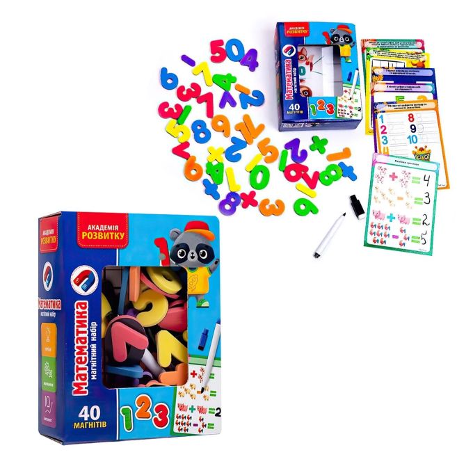 гр Магнітний набір "Математика з маркером" (укр) - VT5411-16 "Vladi Toys"