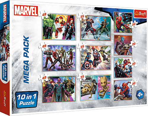 Пазли - (10в1) - "Герої MARVEL"/Trefl