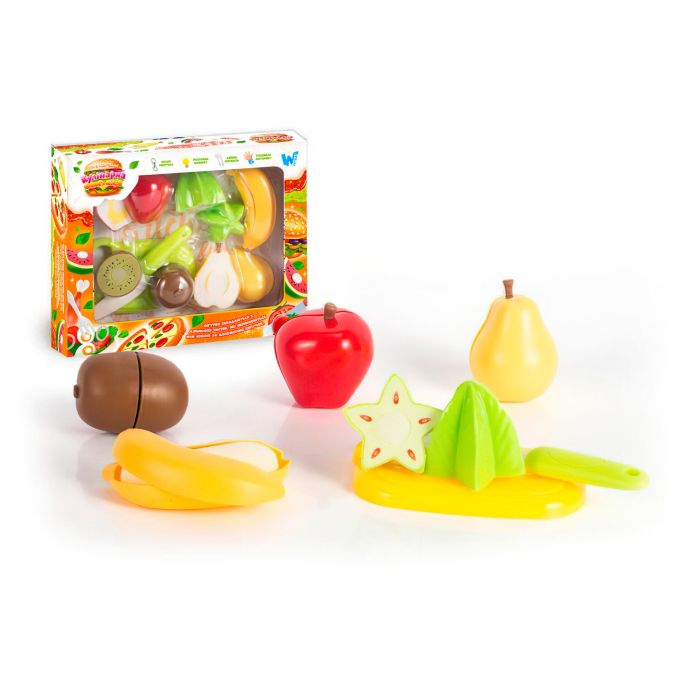 Набір продуктів “Кулінарна фантазія” 22140 "WToys", 12 елементів, фрукти на липучках, дошка д