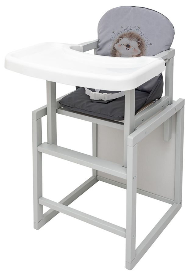 Стільчик-трансформер Babyroom Пеппі-250 сірий сірий / графіт (їжачок, серця)