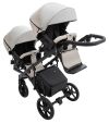 Коляска 2 в 1 для двійні Bair Kiwi DUO ECO BKD-32/33 бежевий / капучино