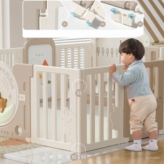 Дитячий манеж з килимком 5в1 Terrio “Sleepy M” 150х180 см