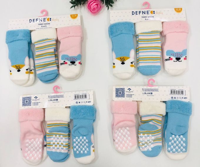 Махрові шкарпетки DEFNE  Baby 6-12м K012-23 ціна за 1 пару