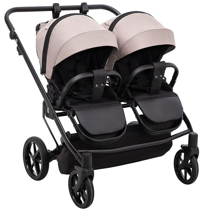 Коляска 2 в 1 для двійні Adamex Leo Duo Tip TK-72 капучино