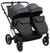 Коляска 2 в 1 для двійні Adamex Leo Duo Eco SA-2 чорний