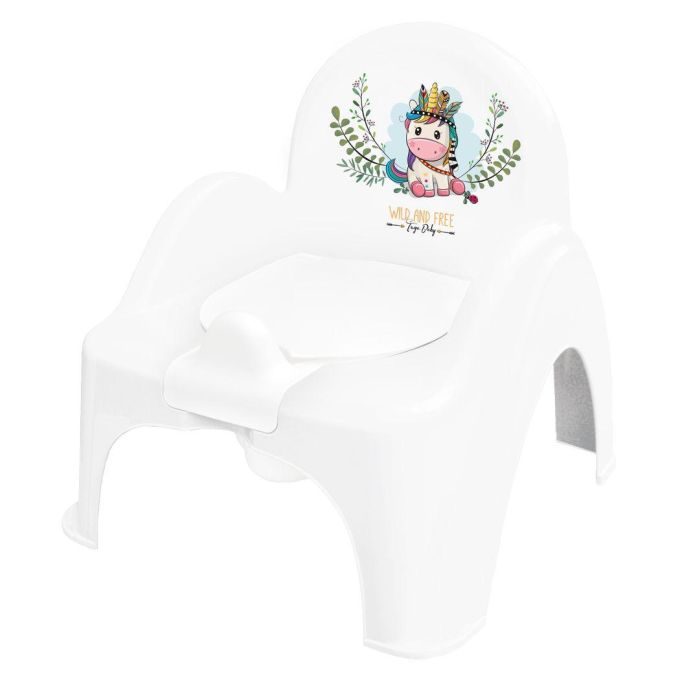 Горщик - крісло Tega WILD & FREE Potty Chair UNICORN DZ-007-103-JEDNOROŻEC white / pink (білий / рожевий)