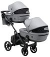 Коляска 2 в 1 для двійні Bair Kiwi DUO Soft BKP-218 сірий