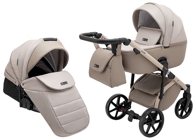 Коляска 2 в 1 Adamex Nola Natura 4 cappuccino