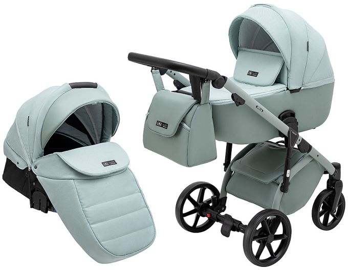 Коляска 2 в 1 Adamex Nola Natura 8 mint