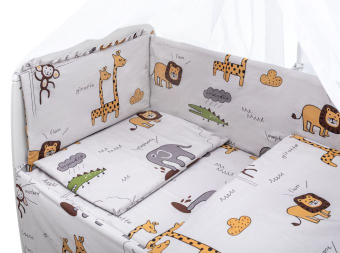 Дитяча постіль Babyroom Gold RG-08 сірий (африка)