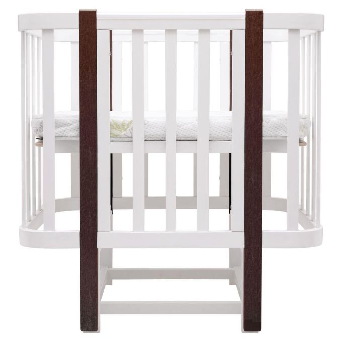 Ліжко Babyroom Місяць LU-2 маятник білий / венге