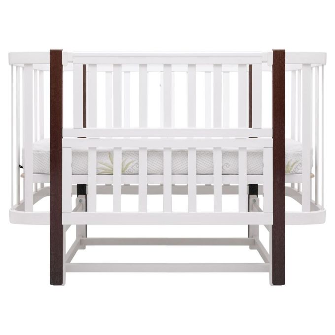 Ліжко Babyroom Місяць LU-2 маятник білий / венге