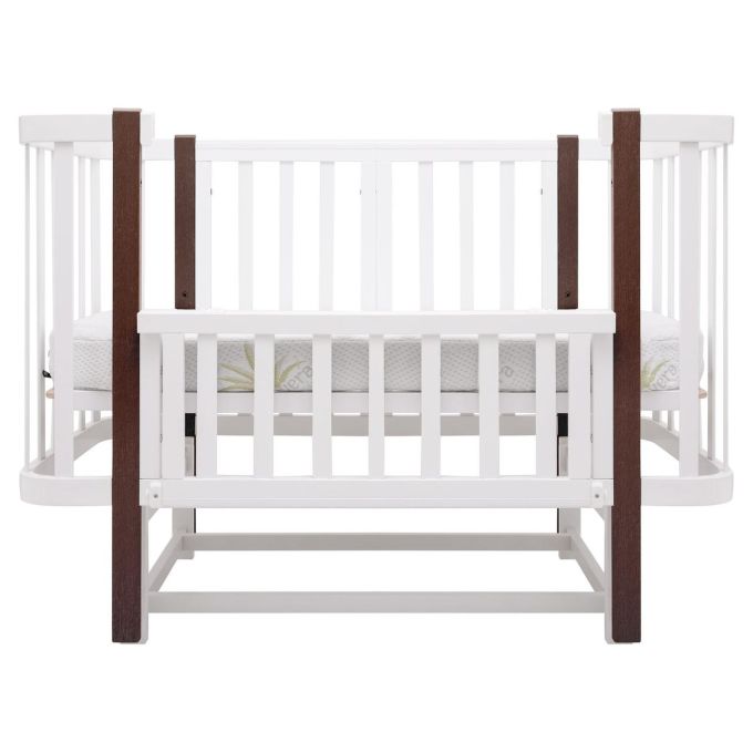 Ліжко Babyroom Місяць LU-2 маятник білий / венге