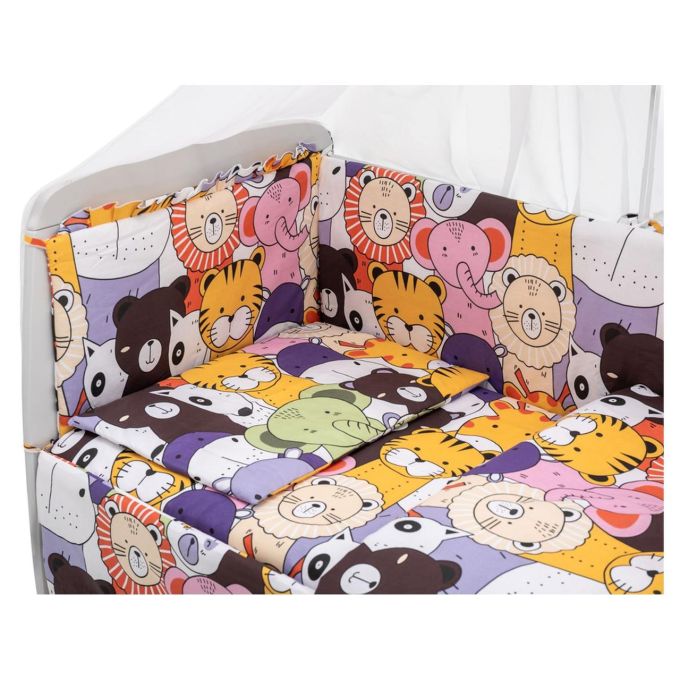 Дитяча постіль Babyroom Gold RG-08 білий (великі звірята)