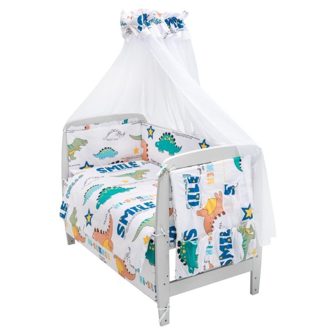 Дитяча постіль Babyroom Gold RG-08 білий (динозаврики)
