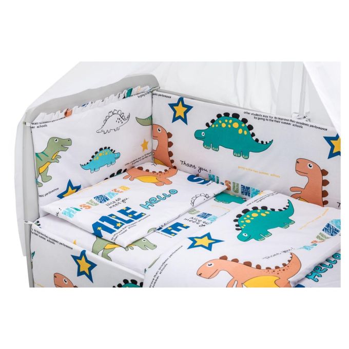 Дитяча постіль Babyroom Gold RG-08 білий (динозаврики)