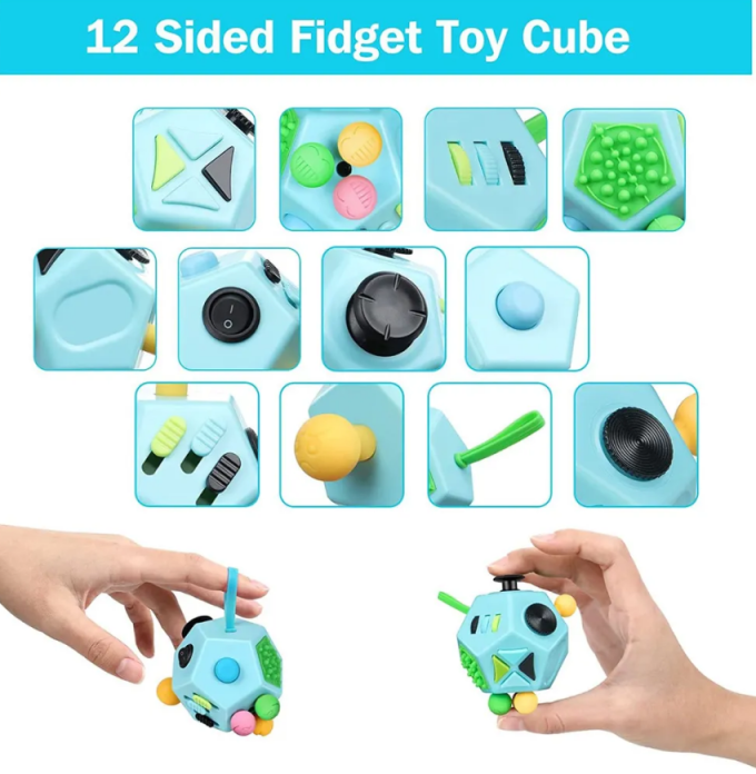 Кубик Fidget для розвитку дрібної моторики Сенсорна іграшка-антистрес 7x7 см