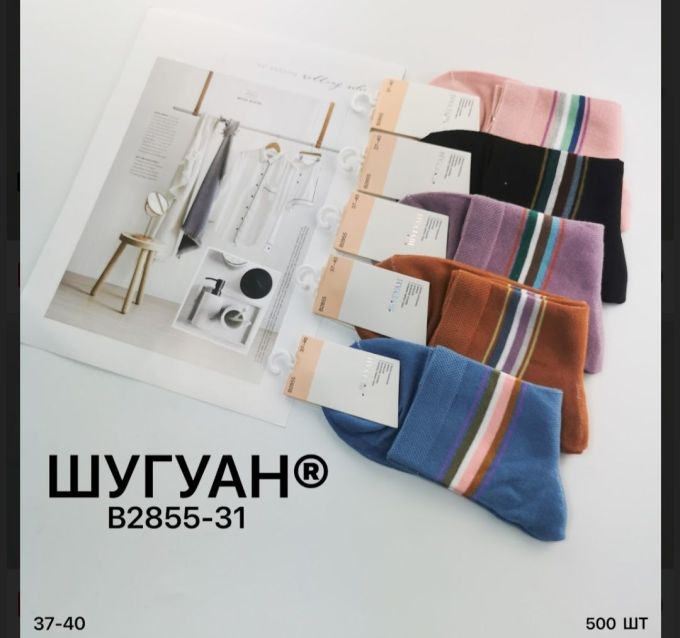 Шкарпетки Жіночі №2855 (уп 10 шт) хлопок середні Шугуан
