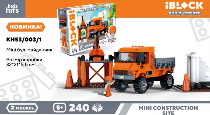 Конструктор Kids hits IBLOCK JUNIOR арт. KH53/003/1 (24шт)   240дет, короб. 32*5*21,5см
