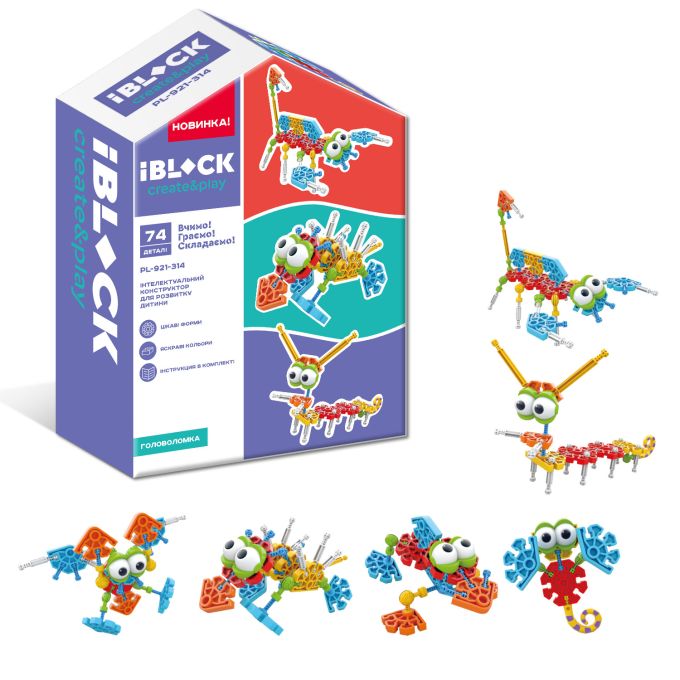 Конструктор IBLOCK PL-921-314 74дет., інструкція у комплекті, короб. 18,5*8*24,5см