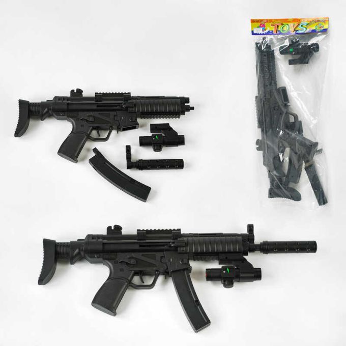 Автомат на пульках 916 лазерний приціл, глушник, в пакеті TOYS