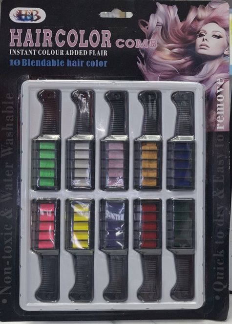 Крейда для волосся арт. MHC836 (144шт)  10 кольорів,  планш. 33*21*2