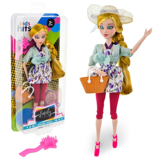Лялька Emily Grace  арт. KH24/008 (12шт)  в стильному вбранні, аксес, короб. 16,4*37,5*5,2 см