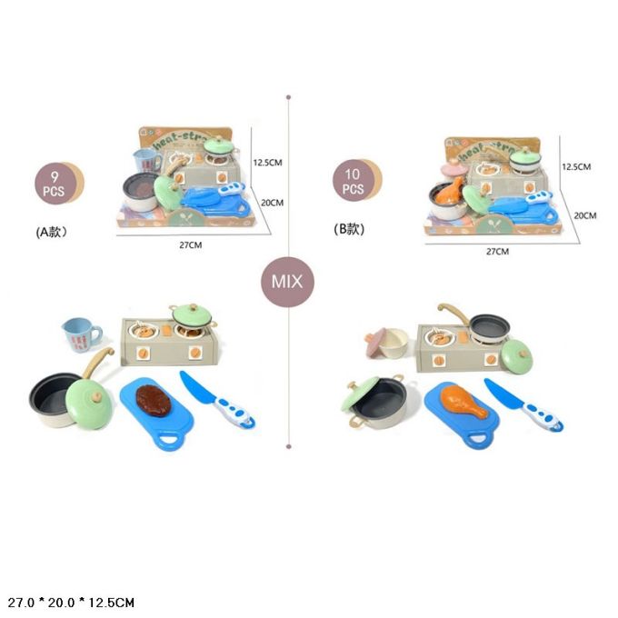 Кухня арт. ABS676-9A/B (48шт/2)  плита, посуд, продукти, аксес короб. 27*20*13 см