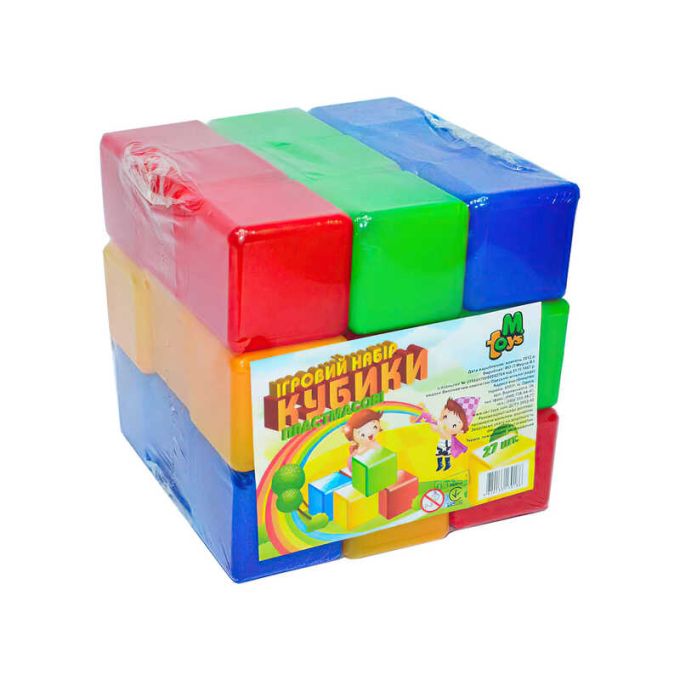 гр Кубики кольорові 27 шт. (9) 09064 "M Toys"  ¶