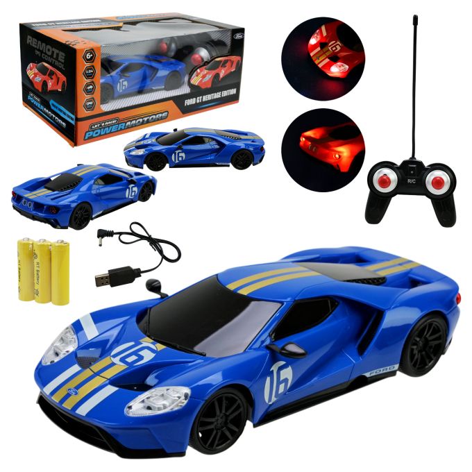 Іграшка машина р/к арт. PM2413 BLUE,"POWERMOTORS",1:24,синiй колiр, акум.,світло у кор.26,5*14*10,5с
