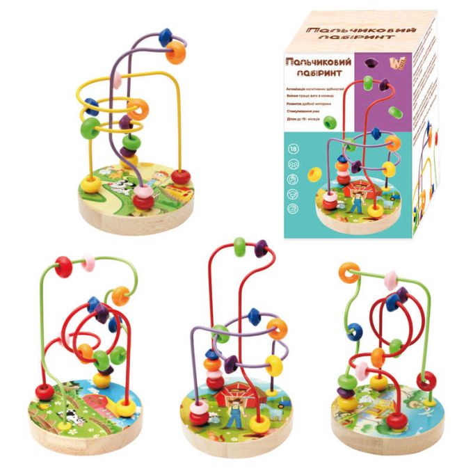 Пальчиковий лабіринт 37800 (48) "WToys", дерев`яний, в коробці