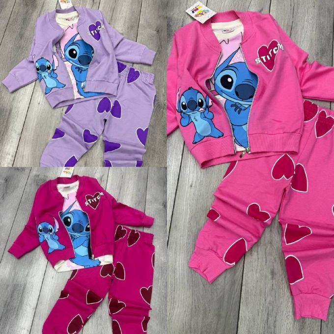 Костюм трійка Stitch від 3-10 років (маломірить) 7074