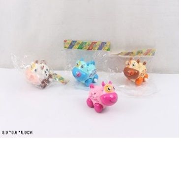 Корівка завод. арт. 6635B (480шт/2)4 кольори мікс, пакет. 8*6*5см