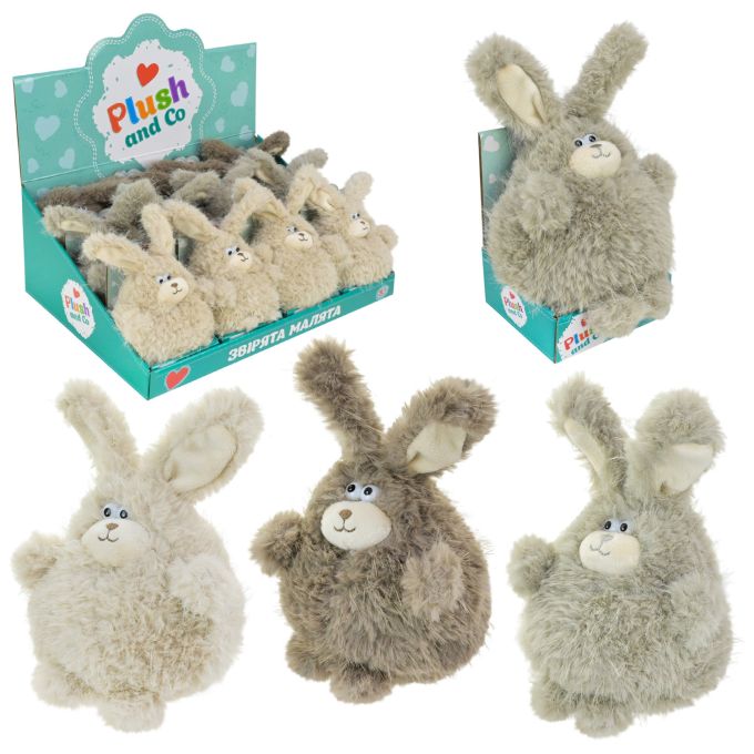 М'яка іграшка Plush and Co арт. PLC26001 (144шт) зайчики 3 види 12шт дисплей бокс 38х26х14 см