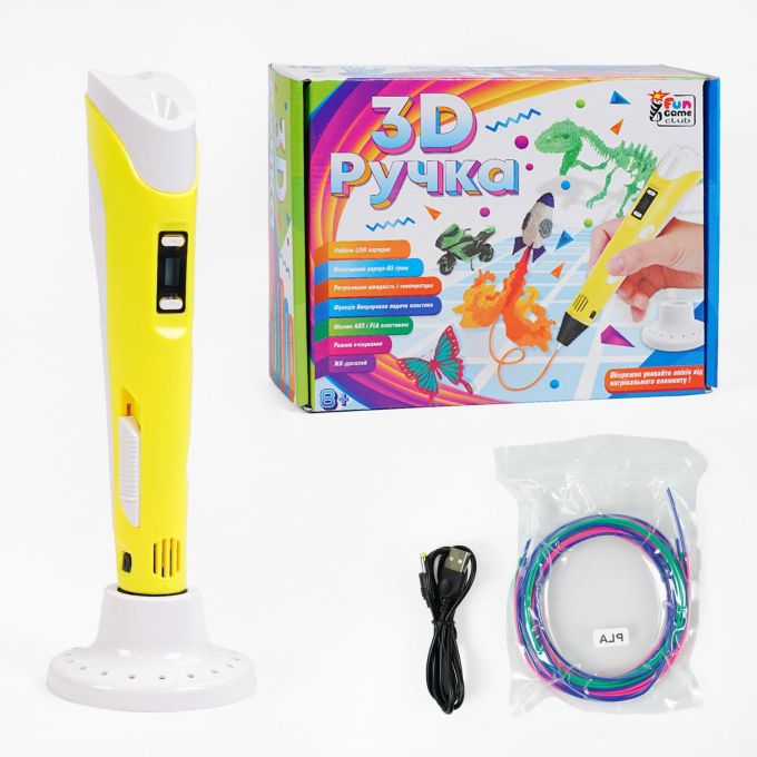 Ручка 3D , USB кабель живлення, в коробці