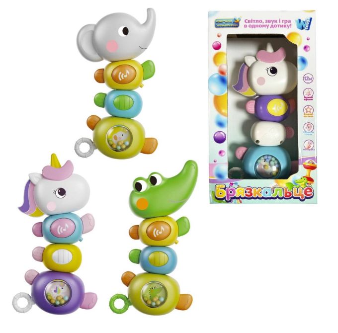 Брязкальце 68365 "WToys", ОЗВУЧУВАННЯ УКРАЇНСЬКОЮ МОВОЮ, підсвічування, пісні, тріскачки, обе
