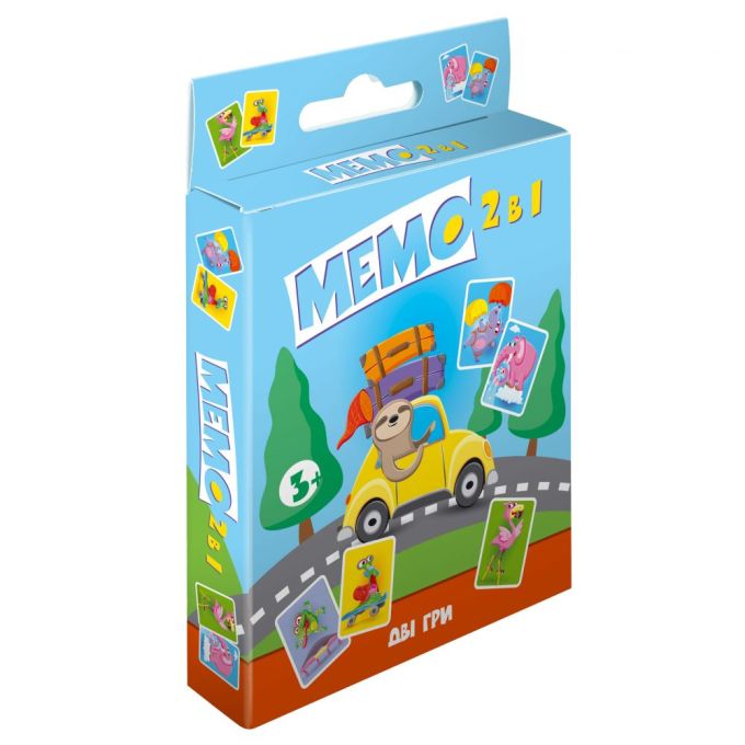 Гра дитяча настільна «Мемо 2 в 1»