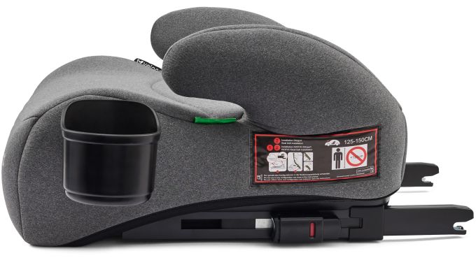 Бустер VELANO Primo i-Size 125–150 см, ISOFIX + підстаканник, grey