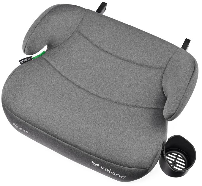 Бустер VELANO Primo i-Size 125–150 см, ISOFIX + підстаканник, grey