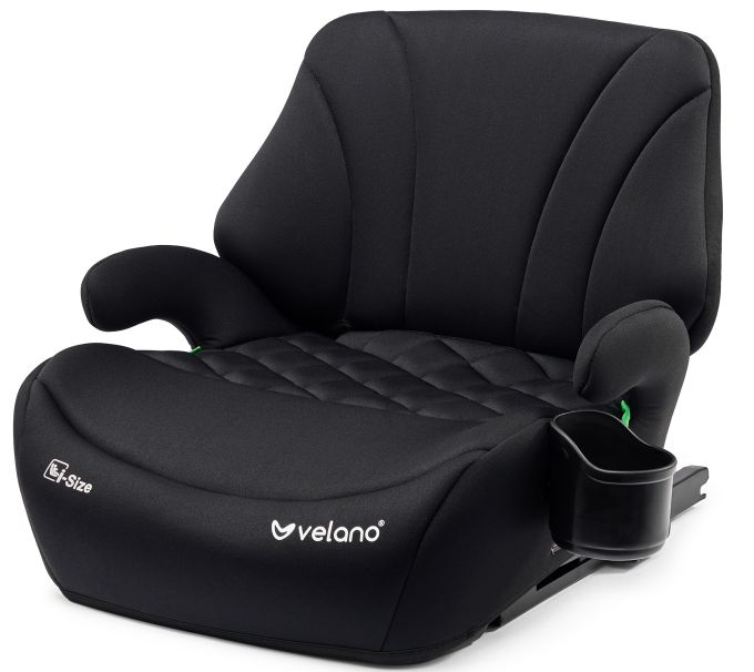 Бустер VELANO Gravo i-Size 125–150 см, ISOFIX + підстаканник, black