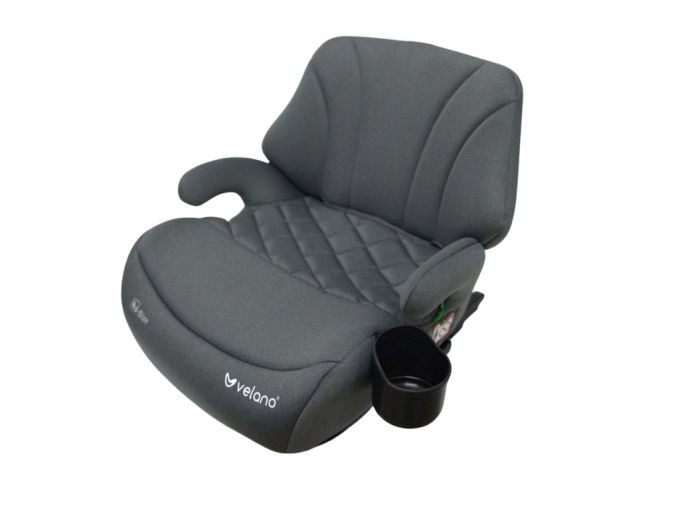 Бустер VELANO Gravo i-Size 125–150 см, ISOFIX + підстаканник, grey